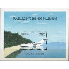 GAMB0488M-BLOCO TRANSPORTE DO FUTURO - NAUTIC AIR 400 CONCEPT - GÂMBIA - 2000 - MINT