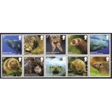 GRB3320MS-SÉRIE PRESERVAÇÃO DA FAUNA E DA FLORA IV - MAMÍFEROS - GRÃ-BRETANHA - 2010 - MINT