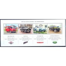 GRB3910MF-BLOCO VEÍCULOS LENDÁRIOS BRITÂNICOS - GRÃ-BRETANHA - 2013 - MINT