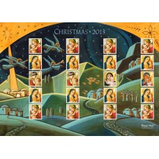 GRB3947MFA-FOLHA NATAL - GRÃ-BRETANHA - 2013 - MINT, MAS COM ADESIVOS NAS BORDAS