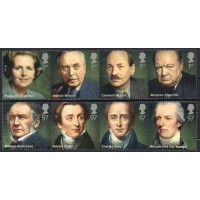 GRB4055MS-SÉRIE SE-TENANTS PRIMEIROS MINISTROS DO REINO UNIDO - GRÃ-BRETANHA - 2014 - MINT