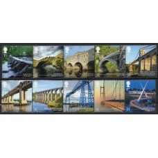 GRB4117MS-SÉRIE SE-TENANTS PONTES DA GRÃ-BRETANHA - GRÃ-BRETANHA - 2015 - MINT