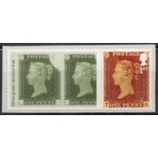 GRB4267MA-SELO 175º ANIVERSÁRIO DA EMISSÃO DO PENNY BLACK - COM VINHETA - GRÃ-BRETANHA - 2016 - MINT