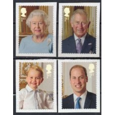 GRB4295M-SÉRIE 90º ANIVERSÁRIO DA RAINHA ELIZABETH II - AUTOADESIVOS DA CADERNETA - GRÃ-BRETANHA - 2016 - MINT