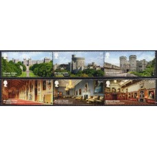 GRB4398M-SELO SÉRIE EUROPA - ARQUITETURA E PATRIMÔNIO E SÉRIE CASTELO DE WINDSOR - GRÃ-BRETANHA - 2017 - MINT