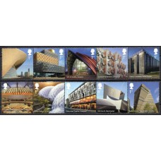 GRB4467MS-SÉRIE SE-TENANTS EDIFICAÇÕES HISTÓRICAS - GRÃ-BRETANHA - 2017 - MINT