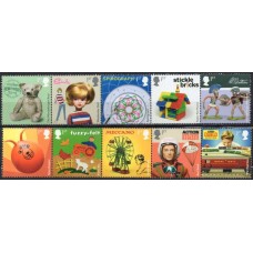 GRB4483MS-SÉRIE SE-TENANTS BRINQUEDOS CLÁSSICOS - GRÃ-BRETANHA - 2017 - MINT