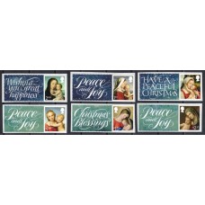 GRB4525MA-SÉRIE NATAL - AUTOADESIVOS COM VINHETAS - GRÃ-BRETANHA - 2017 - MINT