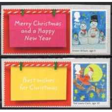 GRB4533MA-SÉRIE NATAL - DESENHOS INFANTIS - COM VINHETAS - GRÃ-BRETANHA - 2017 - MINT