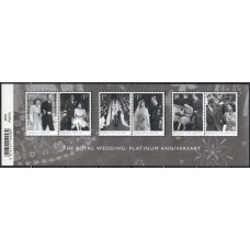 GRB4537MF-BLOCO 70º ANIVERSÁRIO DO CASAMENTO DA RAINHA ELIZABETH II E PRÍNCIPE PHILIP - GRÃ-BRETANHA - 2017 - MINT