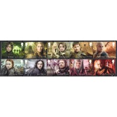 GRB4544MS-SÉRIE SE-TENANTS GAME OF THRONES - GRÃ-BRETANHA - 2018 - MINT