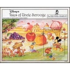 GSVB105N-BLOCO CONTOS DO TIO PATINHAS VI - O FLAUTISTA DE HAMELIN - GRANADINAS DE SÃO VICENTE - 1992 - N