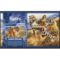 GUBB1286M-BLOCO TIGRES - GUINÉ BISSAU - 2017 - MINT GUBB1286M-BLOCO TIGRES - GUINÉ BISSAU - 2017 - MINT
