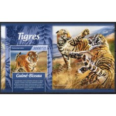 GUBB1286M-BLOCO TIGRES - GUINÉ BISSAU - 2017 - MINT