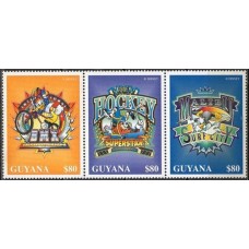 GUY4076MS-SE-TENANT SUPER ESTRELAS DOS ESPORTES - GUIANA - 1996 - MINT