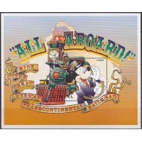 GUYB252M-BLOCO MICKEY CHEFE DE TREM - GUIANA - 1996 - MINT GUYB252M-BLOCO MICKEY CHEFE DE TREM - GUIANA - 1996 - MINT