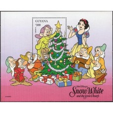 GUYB259M-BLOCO NATAL - BRANCA DE NEVE E OS SETE ANÕES - GUIANA - 1996 - MINT
