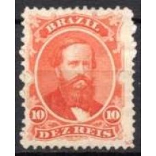 IM0023N.07-SELO DOM PEDRO II DENTEADO, 10 RÉIS VERMELHO - 1866 - N