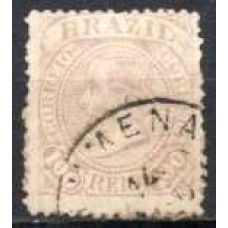 IM0059U.09-SELO DOM PEDRO II FUNDO LINHADO - 1883 - U