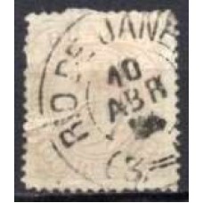 IM0059U.10-SELO DOM PEDRO II FUNDO LINHADO - 1883 - U