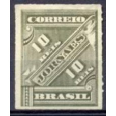 JO0010N-SELO JORNAIS NOVAS CORES, 10 RÉIS - 1889 - N