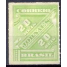 JO0011N-SELO JORNAIS NOVAS CORES, 20 RÉIS - 1889 - N