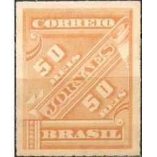 JO0012N-SELO JORNAIS NOVAS CORES, 50 RÉIS - 1889 - N