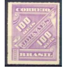JO0013N-SELO JORNAIS NOVAS CORES, 100 RÉIS - 1889 - N
