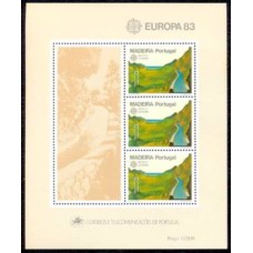 MDEB004M-BLOCO SÉRIE EUROPA - GRANDES OBRAS DO GÊNIO HUMANO - MADEIRA - 1983 - MINT