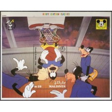 MLDB238M-BLOCO 60º ANIVERSÁRIO DO PATETA I - MALDIVAS - 1992 - MINT