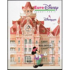 MLDB262M-BLOCO ABERTURA DO EURO DISNEY, MICKEY - 1992 - MINT
