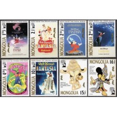 MON1904N-SÉRIE 50º ANIVERSÁRIO DO FILME FANTASIA - MONGÓLIA - 1992 - N