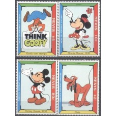 NEV0679M-SÉRIE GALERIA DE RETRATOS DA FAMÍLIA DO MICKEY II - NÉVIS - 1992 - MINT