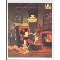 NEVB057M-BLOCO GALERIA DE RETRATOS DA FAMÍLIA DO MICKEY II - NÉVIS - 1992 - MINT