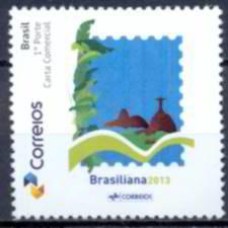 PB0008M-SELO PERSONALIZADO NOVA LOGO ECT, BRASILIANA 2013 LOGO II - 2014 - MINT