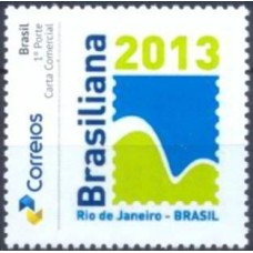PB0027M-SELO PERSONALIZADO PRISMA GOMADO, BRASILIANA 2013 LOGO I - 2017 - MINT
