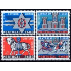 POR1089N-SÉRIE CENTENÁRIO STATUS DE CIDADE A COVILHA E SANTAREM - PORTUGAL - 1970 - N