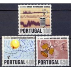 POR1126M-SÉRIE 25º ANIVERSÁRIO DO SERVIÇO METEOROLÓGICO NACIONAL - PORTUGAL - 1971 - MINT