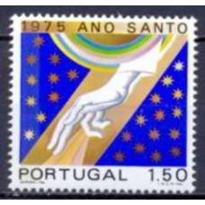 POR1258MAA-SELO ANO SANTO, 1,50E COM FAIXA FOSFORESCENTE- PORTUGAL - 1975 - MINT