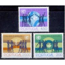 POR1268N-SÉRIE 30º ANIVERSÁRIO DA ONU - PORTUGAL - 1975 - N