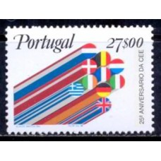 POR1533M-SELO 25º ANIVERSÁRIO DA COMUNIDADE ECONÔMICA EUROPEIA - PORTUGAL - 1982 - MINT