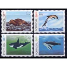POR1583M-SÉRIE FAUNA MARINHA - ESPÉCIES AMEAÇADAS DA COSTA PORTUGUESA - PORTUGAL - 1983 - MINT