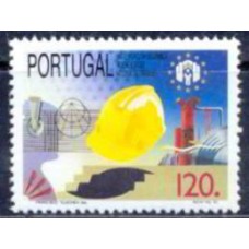 POR1925N-SELO ANO EUROPEU DA SEGURANÇA, SAÚDE E HIGIENE NO TRABALHO - PORTUGAL - 1992 - N