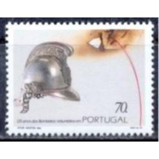 POR1939N-SELO 125º ANIVERSÁRIO DO CORPO DE BOMBEIROS VOLUNTÁRIOS - PORTUGAL - 1993 - N