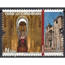 POR3707M-SELO ROTA DAS CATEDRAIS I, PORTO - PORTUGAL - 2012 - MINT