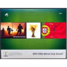 POR3922MF-BLOCO COPA DO MUNDO DE FUTEBOL BRASIL 2014 - PORTUGAL - 2014 - MINT