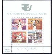 PORB016M-BLOCO ANO INTERNACIONAL DA MULHER - PORTUGAL - 1975 - MINT