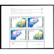 PORB024M-BLOCO 30º ANIVERSÁRIO DA DECLARAÇÃO UNIVERSAL DOS DIREITOS DO HOMEM - PORTUGAL - 1978 - MINT