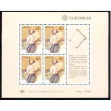 PORB048N-BLOCO SÉRIE EUROPA - ANO EUROPEU DA MÚSICA - PORTUGAL - 1985 - N