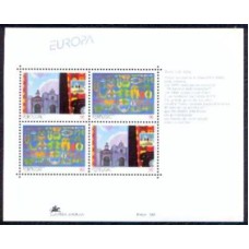 PORB094N-BLOCO SÉRIE EUROPA - ARTE CONTEMPORÂNEA - PORTUGAL - 1993 - N